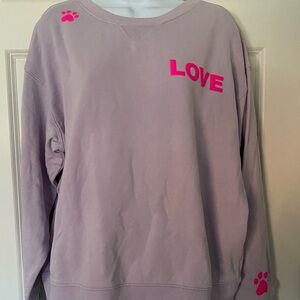 Wildfox Light Purple Dog Love Sseater. NWT